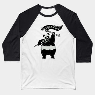 Panda Vegan Diet Baseball T-Shirt